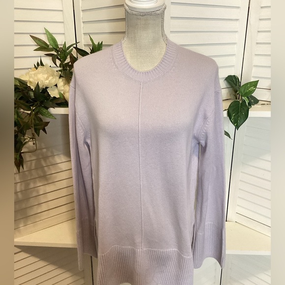 THEORY LILAC RIBBED SWEATER SIZE SMALL 1286 - Picture 2 of 8